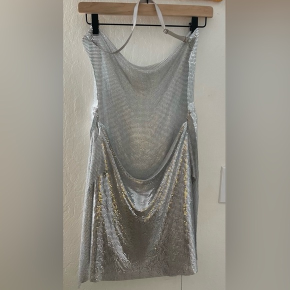 Revolve Metallic Material Mini Dress - Picture 6 of 9